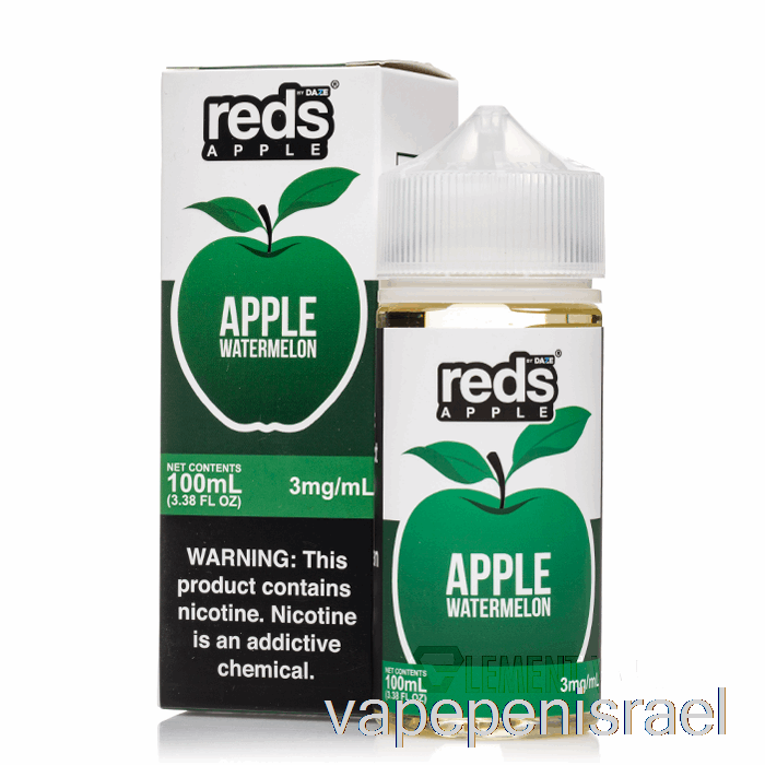 אבטיח חד פעמי Vape Israel - מיץ תפוחים אלקטרוני של האדום - 7 Daze - 100 מ